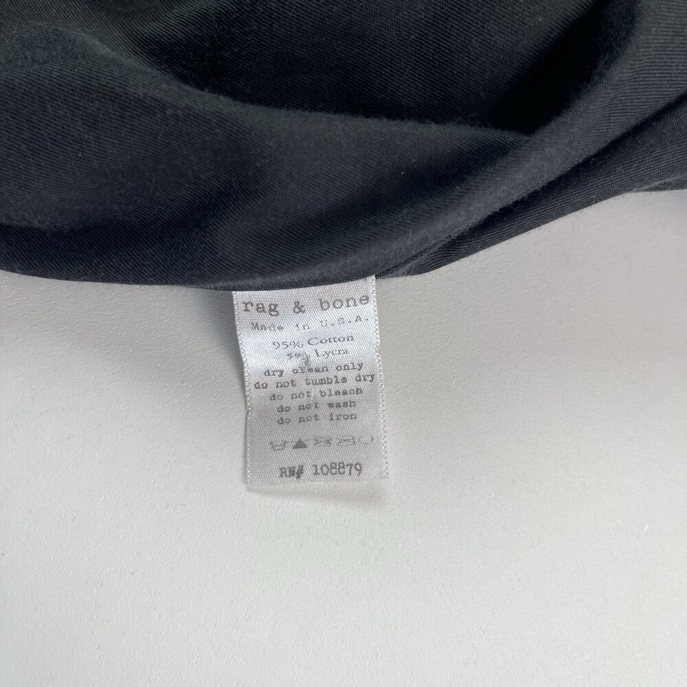 Rag & Bone Utility Army Jacket size 4 Black Elbow Patch - Picture 13 of 13